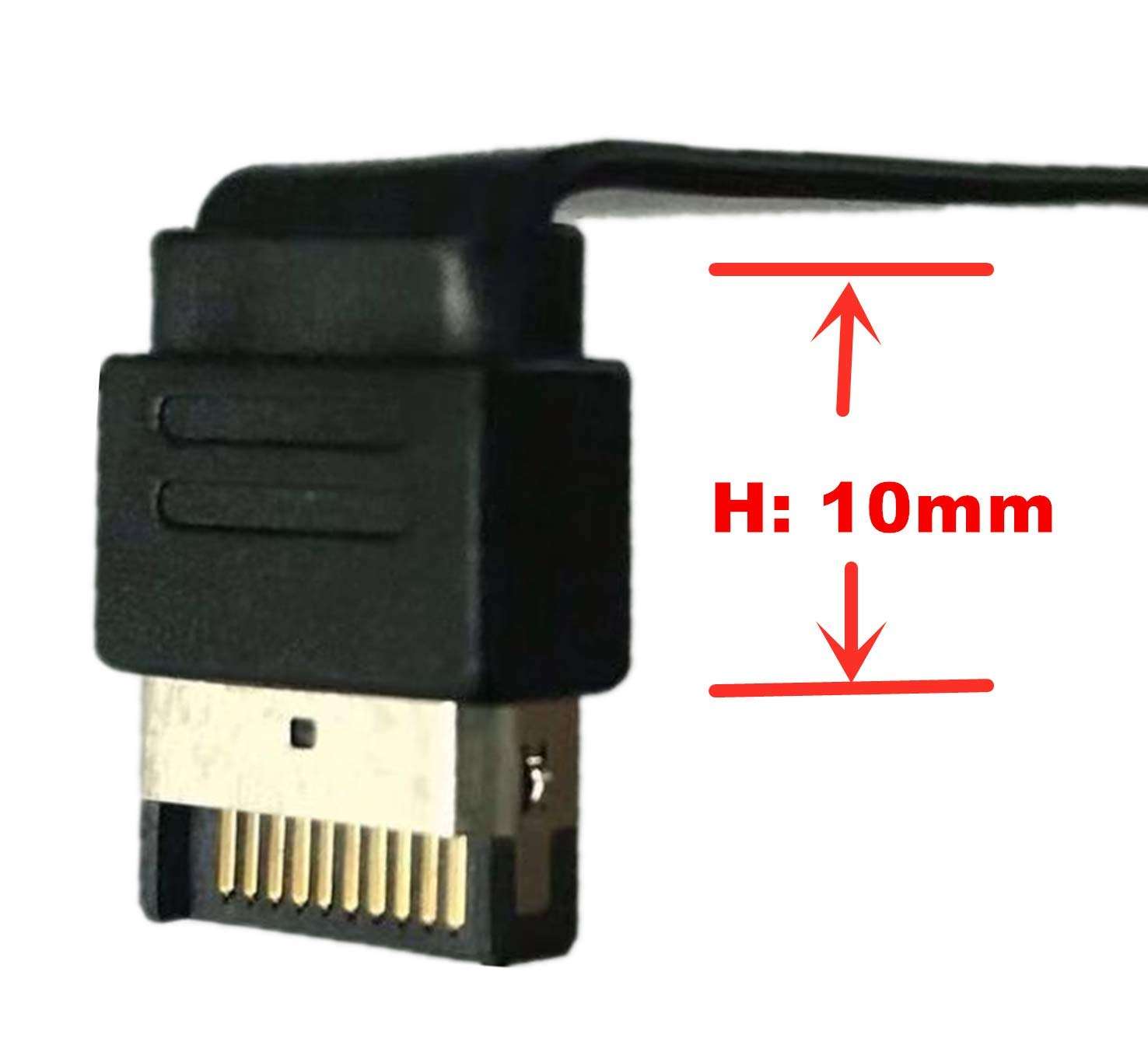 USB-C Front Panel Extension Cable, USB C Mount Motherboard Header Cable, USB 3.0 Motherboard Internal Cable, USB 3.1 Gen 2 Front Panel 20-Pin to Female Connector with Panel Mount Screw - 80cm 6