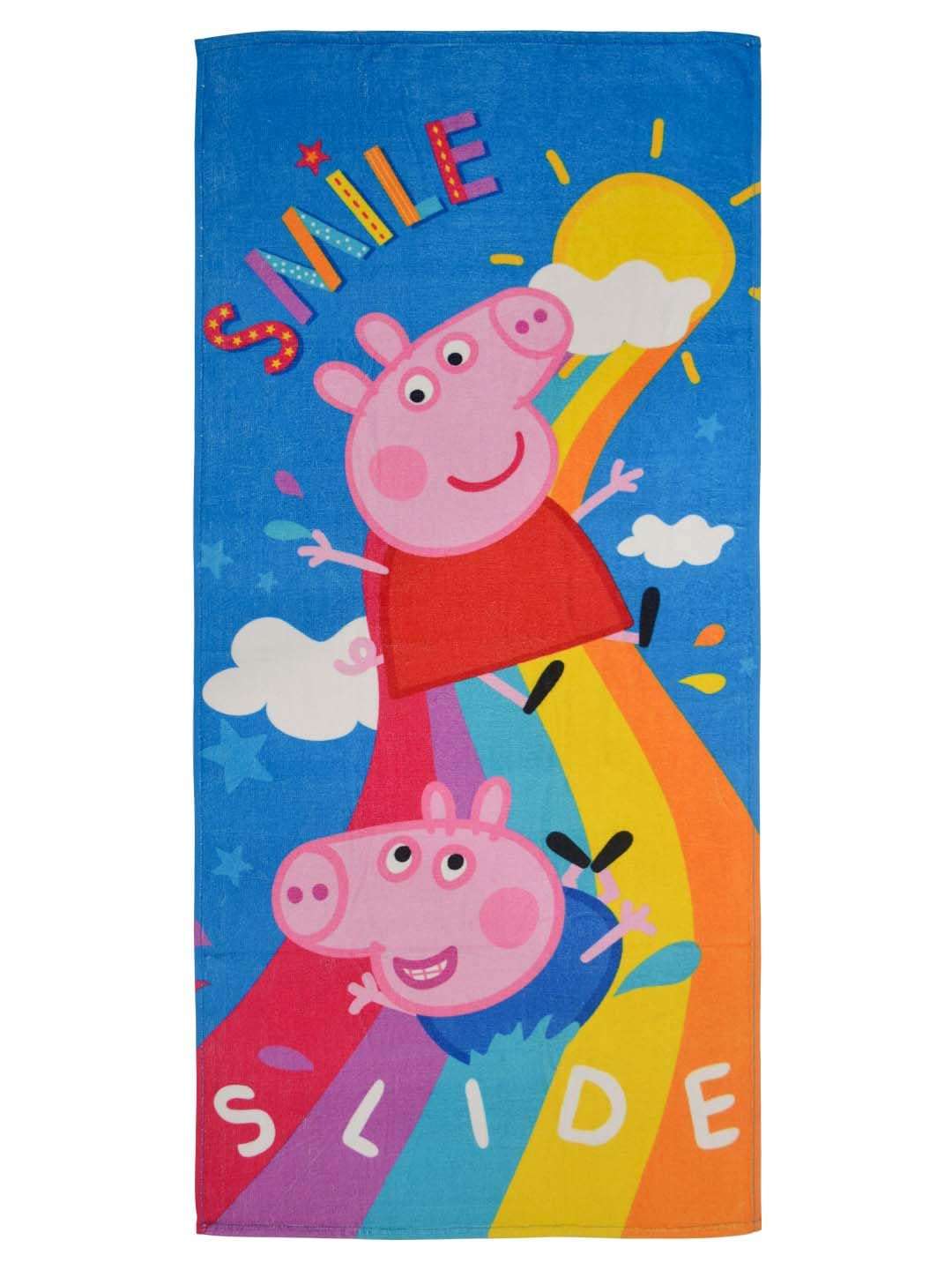 Athom Living Kids Soft Cotton Kids Favourite Character Printed Bath Towel (Peppa Pig) 6