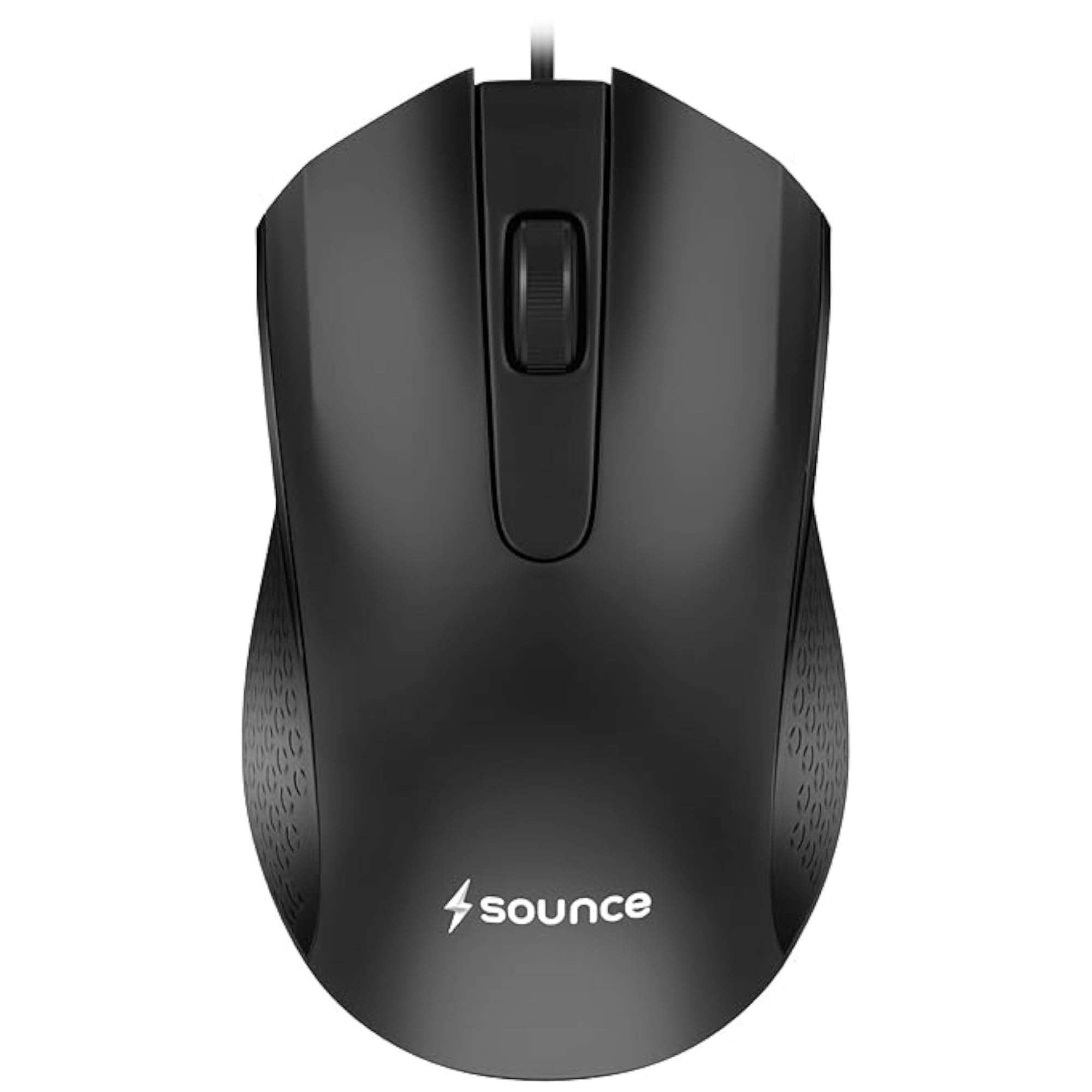 Sounce Pixel Wired Mouse with 1200 DPI Optical Sensor, USB Plug & Play, 1.25M Cable, Smooth Control, 50 Lakh Click Life for Laptop, Desktop & PC (Black) 1