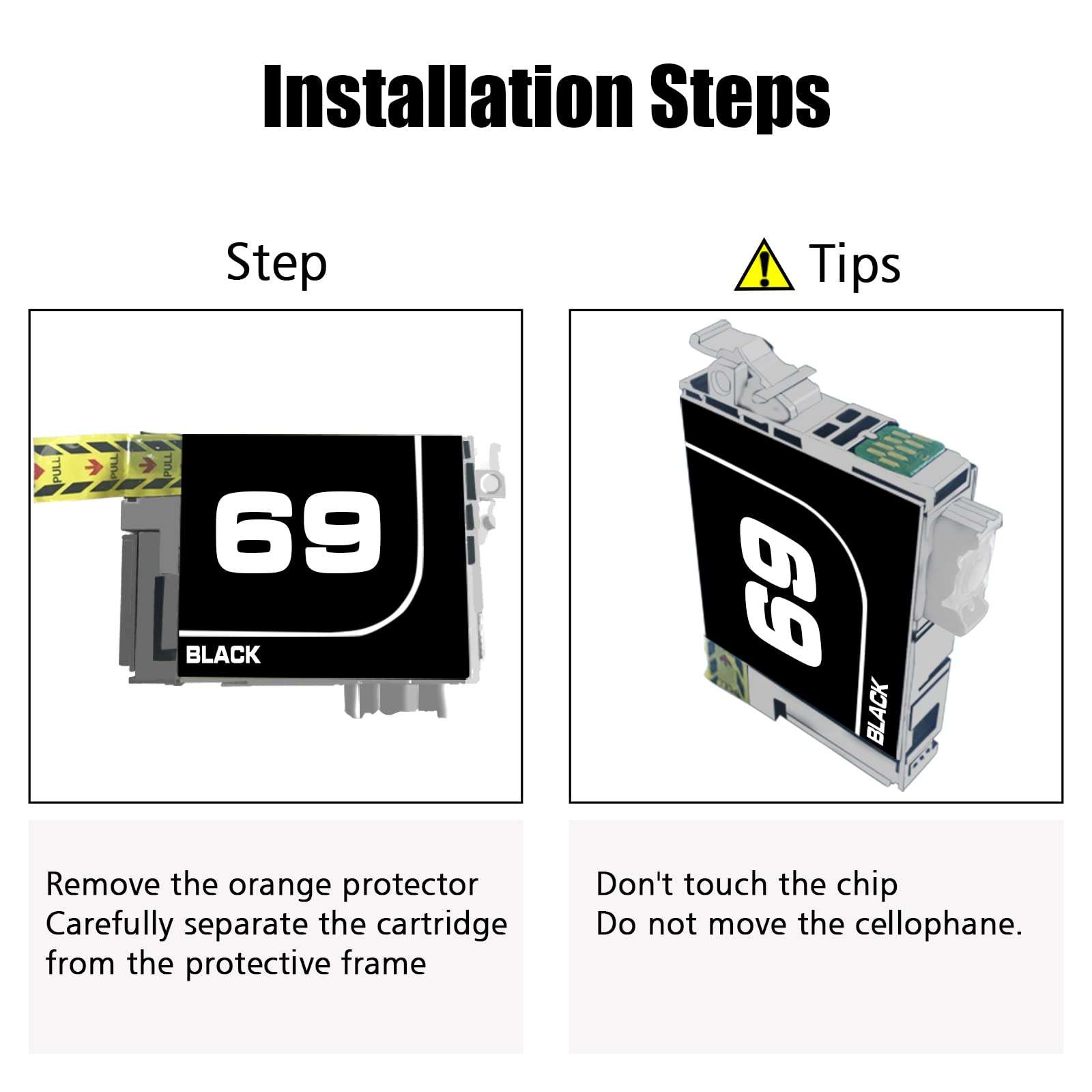 NoahArk 10 Packs T069 Remanufactured Ink Cartridge Replacement for Epson 69 High Yield for Stylus C120 CX5000 CX6000 CX8400 CX9400 NX215 NX305 NX400 NX410 NX415 NX515 Workforce 1100 30 310 615 Printer 4