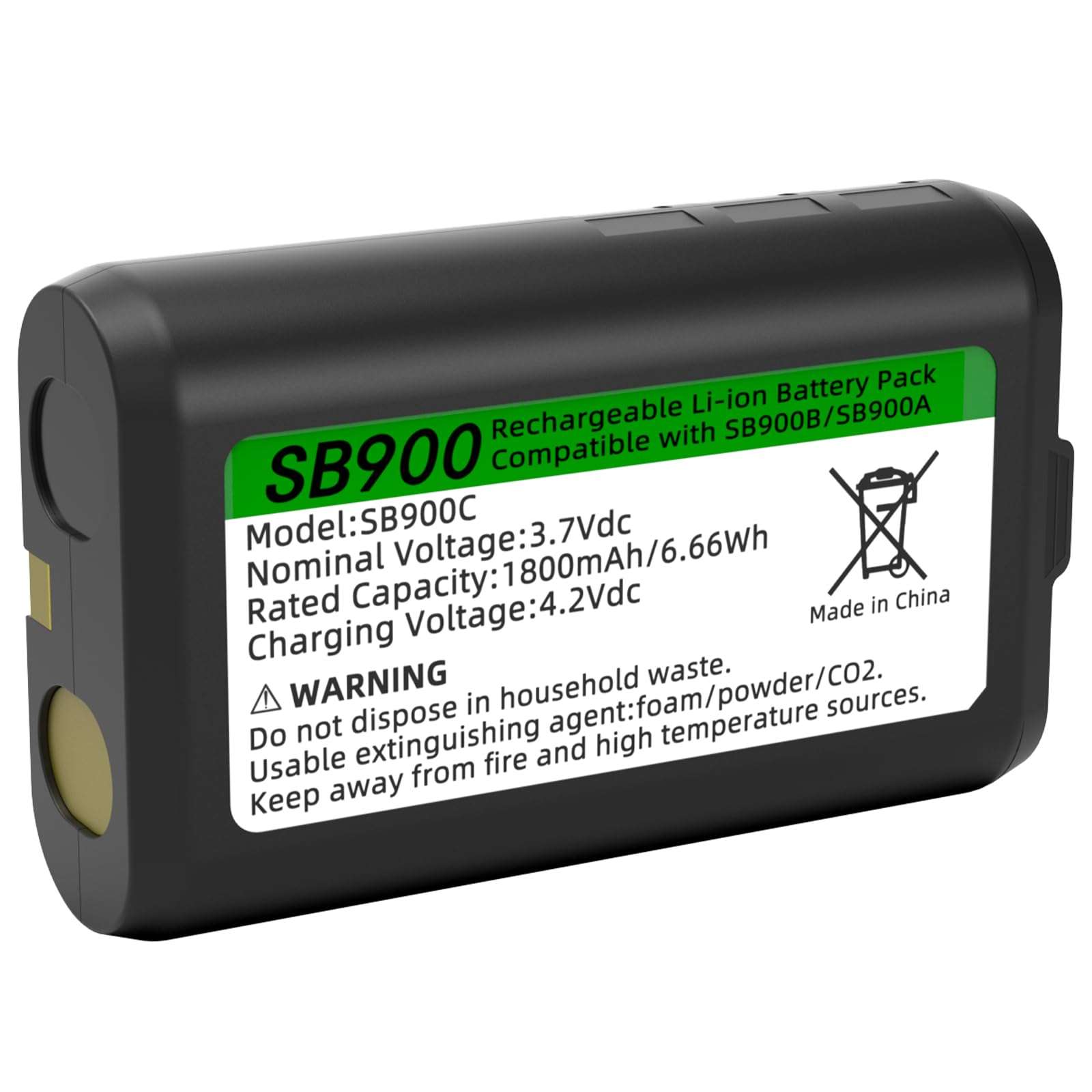 SAPBJ Upgraded 1800mAh Replacement Battery for Shure SB900B SB900A SB900B SB900, Compatible with Shure P3RA, P9RA+, P10R+ Receivers, ULX-D, QLX-D, AD Series Transmitters, All Associated Docking, etc. 1