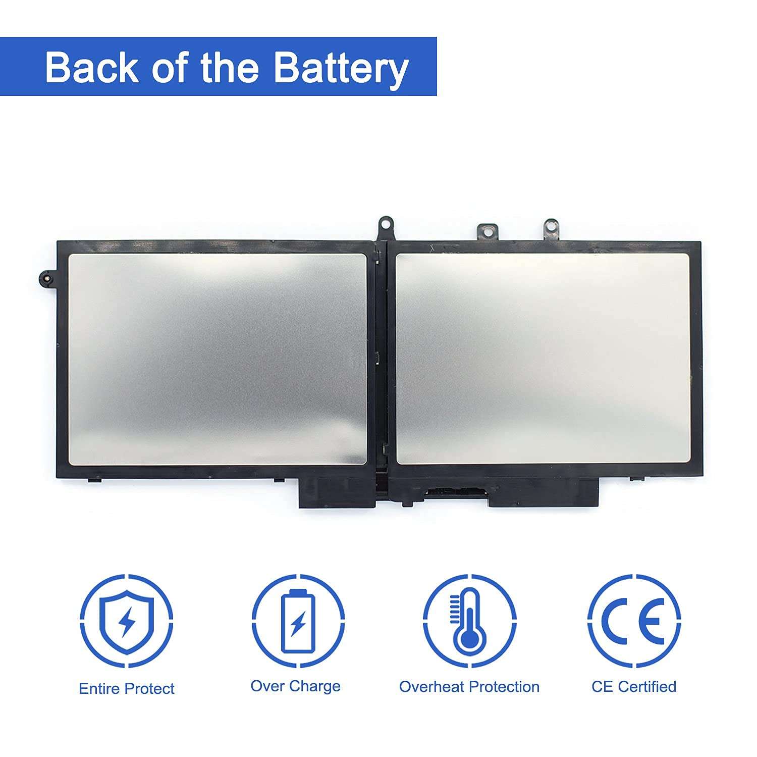 JOTACT GJKNX Laptop Battery Compatible with Dell Latitude 5480 5580 5280 5590 5490 E5480 E5580 E5490 E5590 Precision 15 3520 3530 Series GD1JP 0GD1JP DY9NT 0DY9NT 5YHR4 451-BBZG （7.6V 68Wh/8500mAh） 5