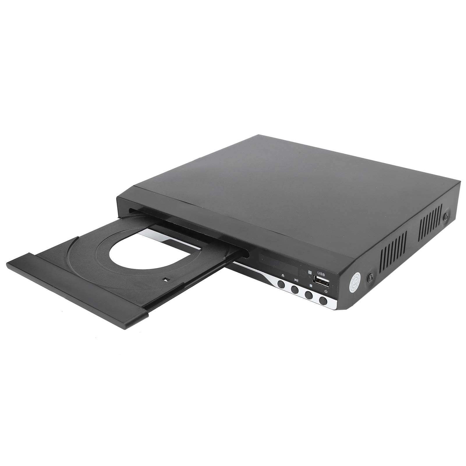 DVD Player, Mini Portable DVD/VCD/CD Disc Player Video Disc Player, with Remote Control and AV Cable, Compatible for CPRM, for Home Audio and Video Device(Black) 3