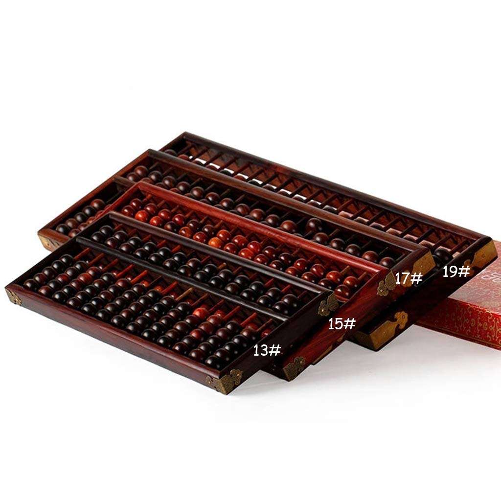 Counting Abacus Redwood Abacus Art Collection Abacus Accounting and Students Mental Abacus Desktop Decoration (Color : Brown, Size : 42 * 16.5 * 2.5cm) 4