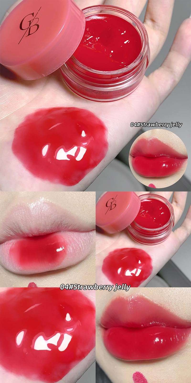 Gege Bear Canned Jam Lip Gloss: Richly Pigmented, High-Gloss Finish with Hydrating Fruit Extracts, Long-Lasting Pigments and Vibrant Shades (Shade 08, 5g) 6