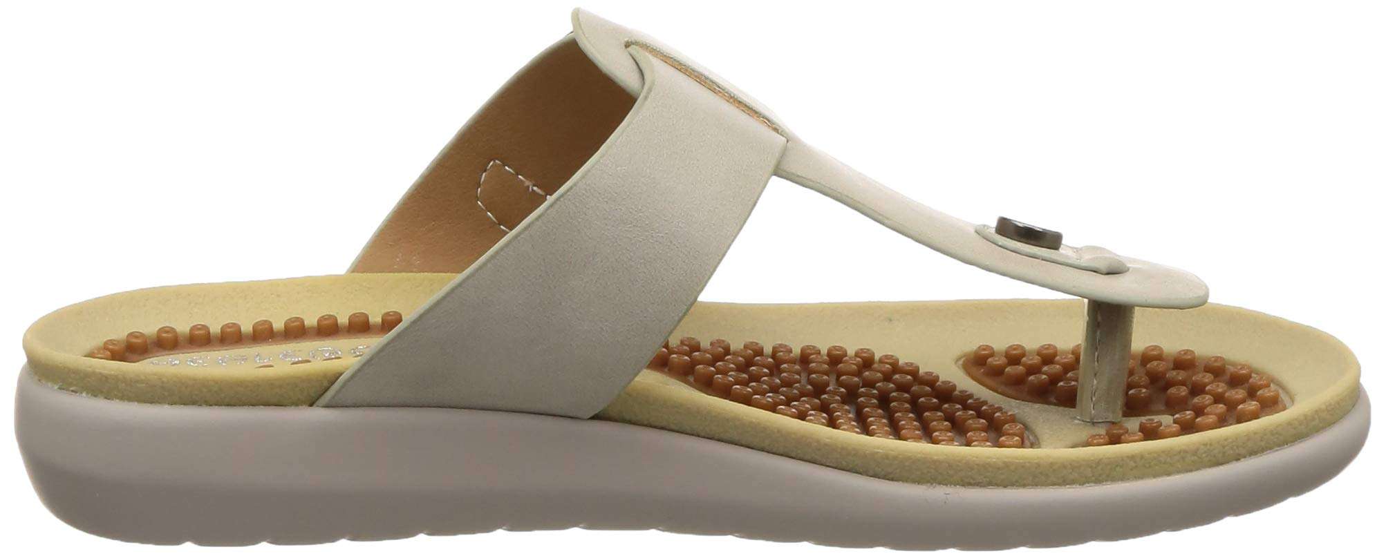 Liberty HEALERS Women's GI-BZD8882 Grey Flip-Flops - 38(5555751202380) 5