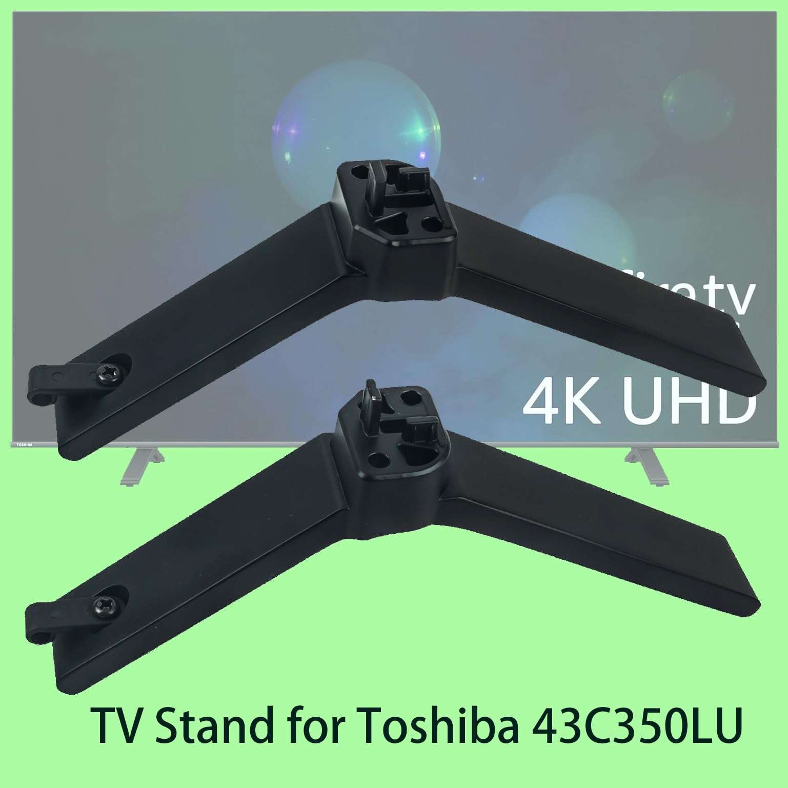 Replacement TV Base Stand 2085-L 2085-R, Fit for Toshiba C350 Series LED 4K UHD Smart TV (43C350LU, 2023 Model) 3