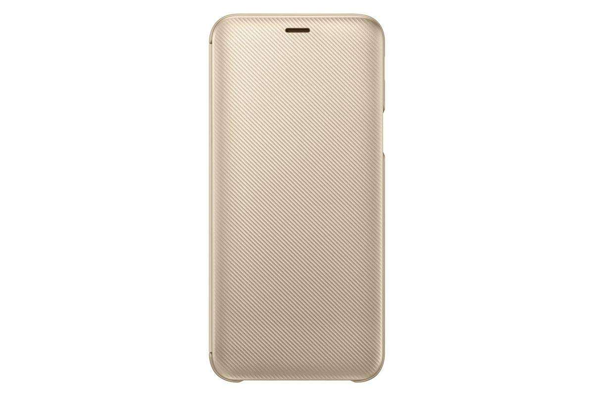 Samsung Original J6 Wallet Folio Flip Cover Case - Gold 1