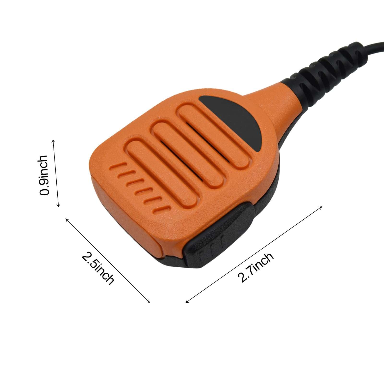 JUYODE Waterproof Radio Speaker Mic Walkie Talkie Shoulder Handheld Microphone with PTT for HT750 HT1250 HT1250ls MTX8250 GP328 Orange (GP328-01) 5