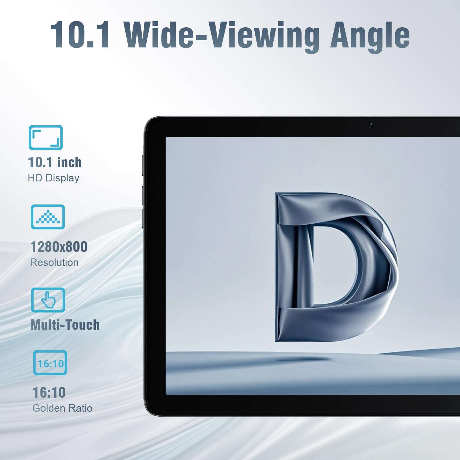 DigiLand Tablets,10.1" Android Tablet with Octa-core Processor 10GB RAM+64GB ROM(Support Expand TF) 5MP Front/8MP Back Camera,6000 mAh Battery,2025 Android 14 WiFi Tablet(Blue) 5