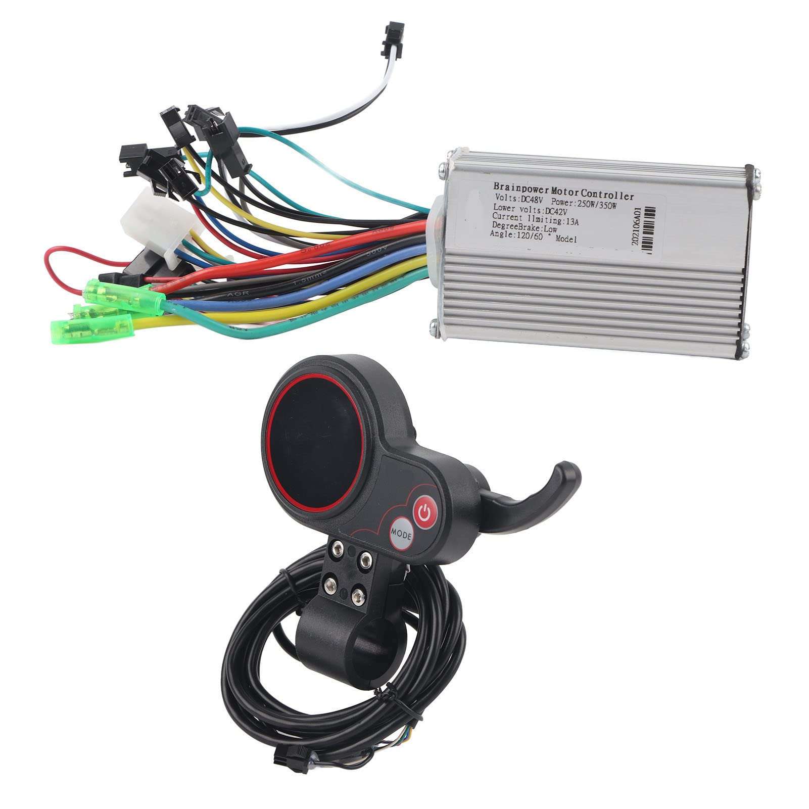 Zerone E Bike Controller,Controller LCD Display Control Panel Controller LCD Display Control Panel with Shift Switch Accessory for Electric Bike Scooter (36V 250/350W Color Screen Dual Mode) 6