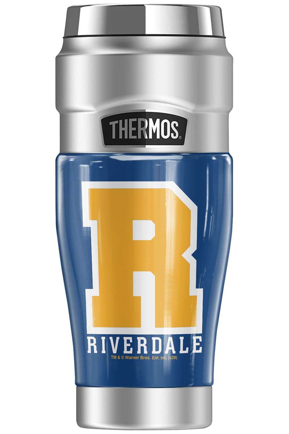 Riverdale Varsity Letter THERMOS STAINLESS KING Stainless Steel Travel Tumbler, Vacuum insulated & Double Wall, 16oz