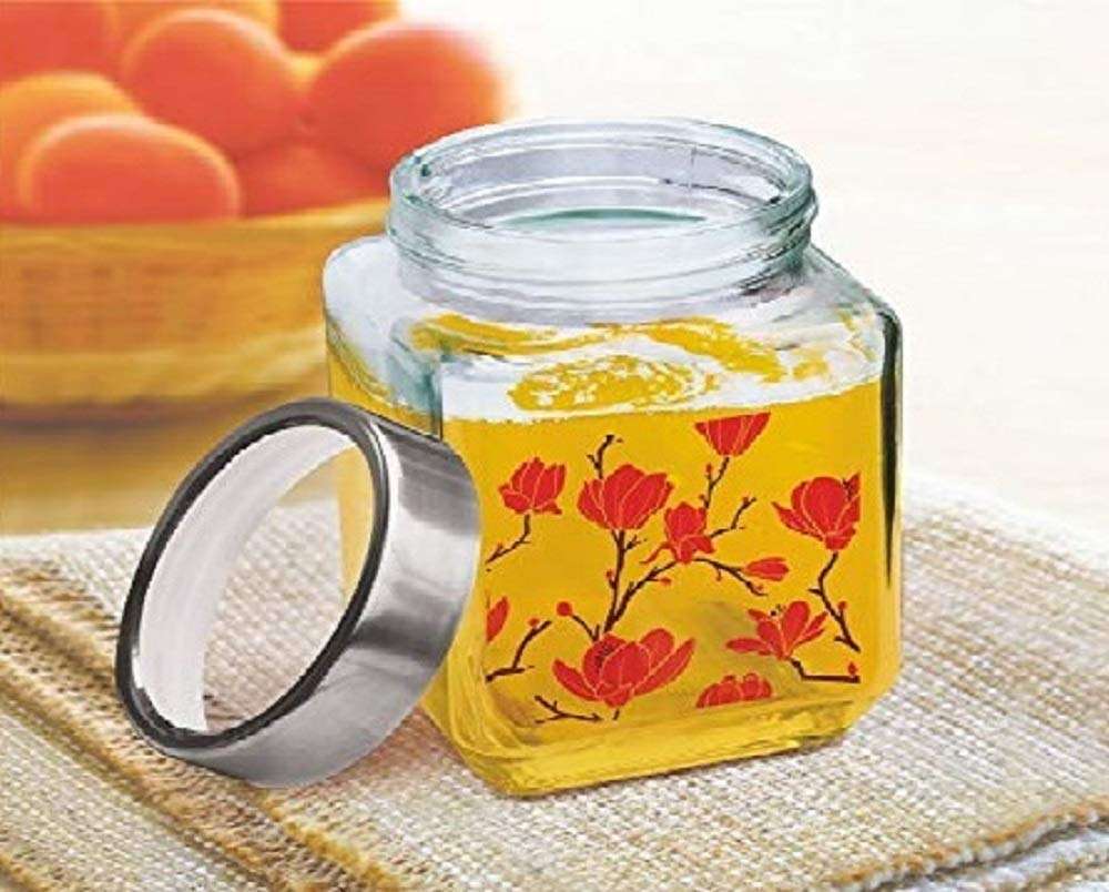 RRR mart Milton Cube Storage Glass Jar, 580 ml, 1 Piece, Transparent | BPA Free | Storage Jar | Kitchen Organizer | Air Tight | Modular | Multipurpose Jar 5