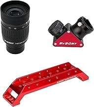 SVBONY SV135 Zoom Eyepiece 40-57 Degree FOV with SV188P Dielectric Mirror Star Diagonal Bundle with SV211 Dovetail Base 203mm, Telescope Mount to Handle Telescope for SV503 102mm and SV550 122mm 1