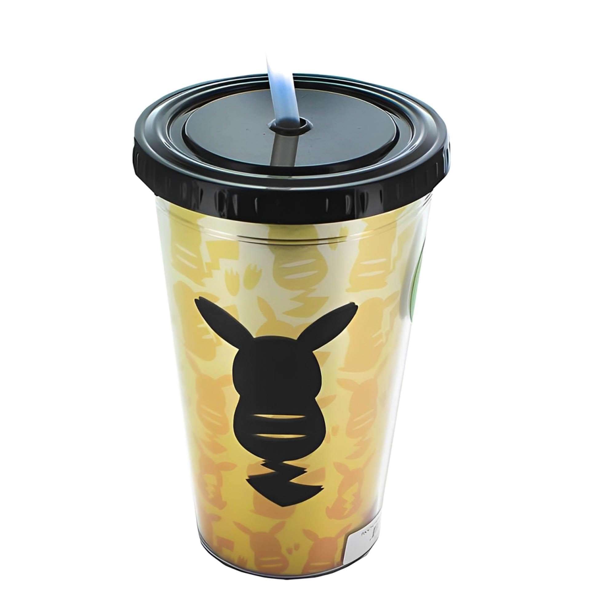 JUST FUNKY Pokemon Pikachu Silhouette Gold 16oz Carnival Cup 1