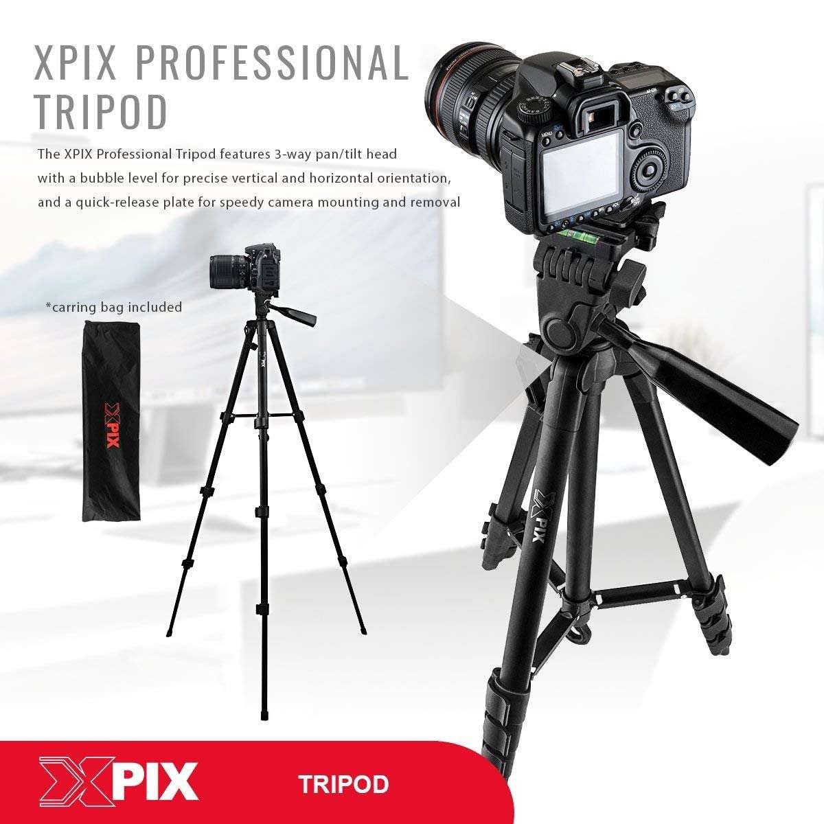 Canon EOS 77D for Dummies + Deluxe Accessory Bundle with Xpix Tripods, Lenses, Filters, 32GB, Premium DSLR Bag, Replacement Battery w/Charger, Complete Cleaning Kit, More 3