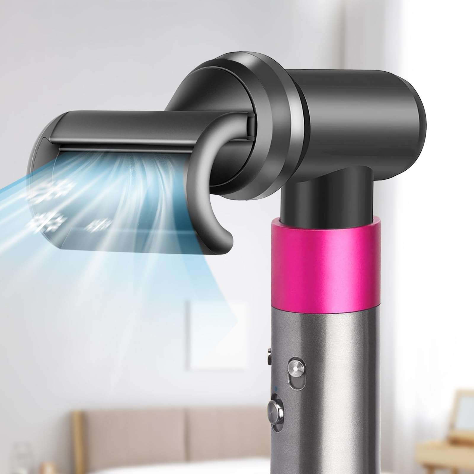 Adapter and Anti-Flying Nozzle for Dyson Airwrap Styler, Attachments for Curling Iron Converting To Hair Dryer 2