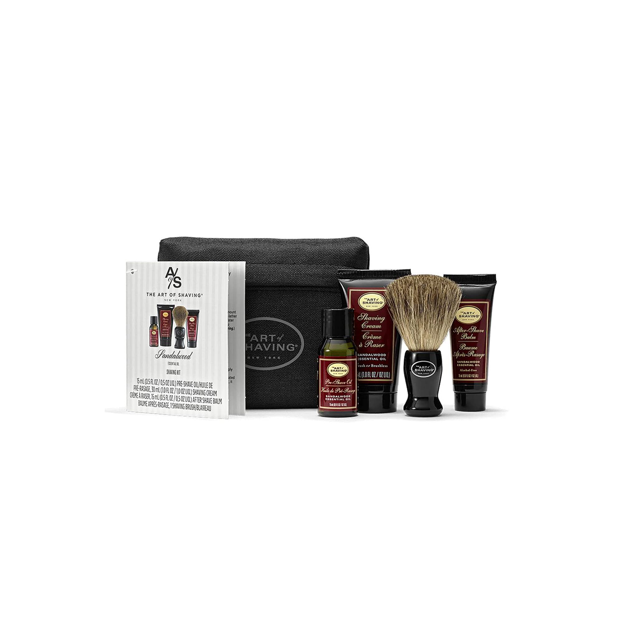 The Art of Shaving Shaving Kit for Men - 4 Elements of the Perfect Shave with Shaving Cream, Shaving Brush, After Shave Balm, & Pre Shave Oil, Sandalwood 1