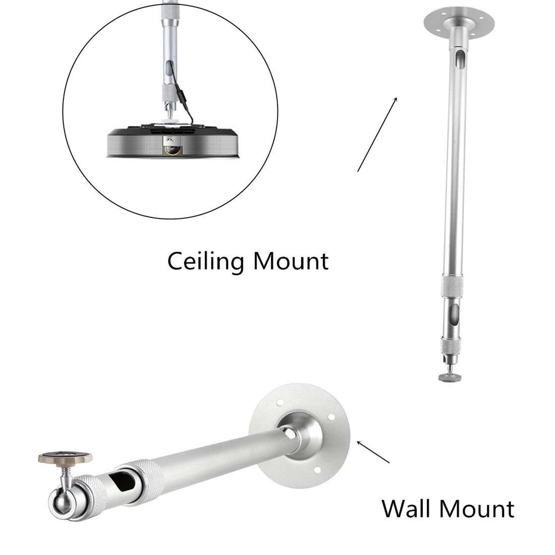 Ivosmart Projector Tripod Floor Stand Holder with Adjustable Height to 47.2" 3