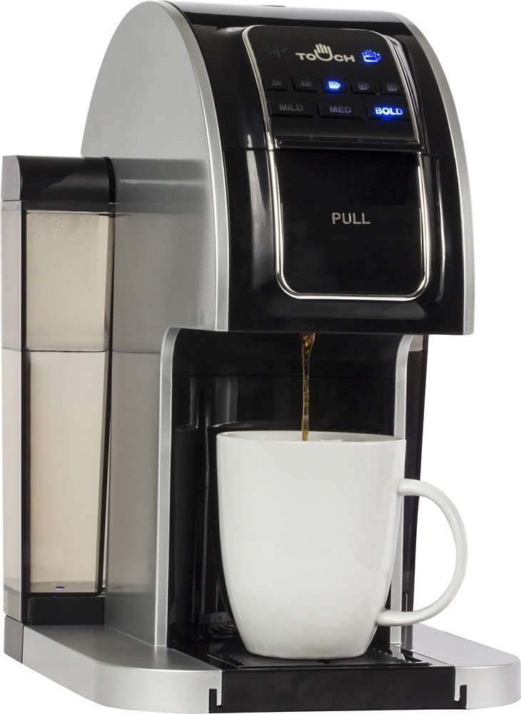 Touch Choice Single Serve Coffee Brewer - Silver Coffee Maker with Full K-Cup Pod Compatibility & Rapid Brew Technology - T414S 6