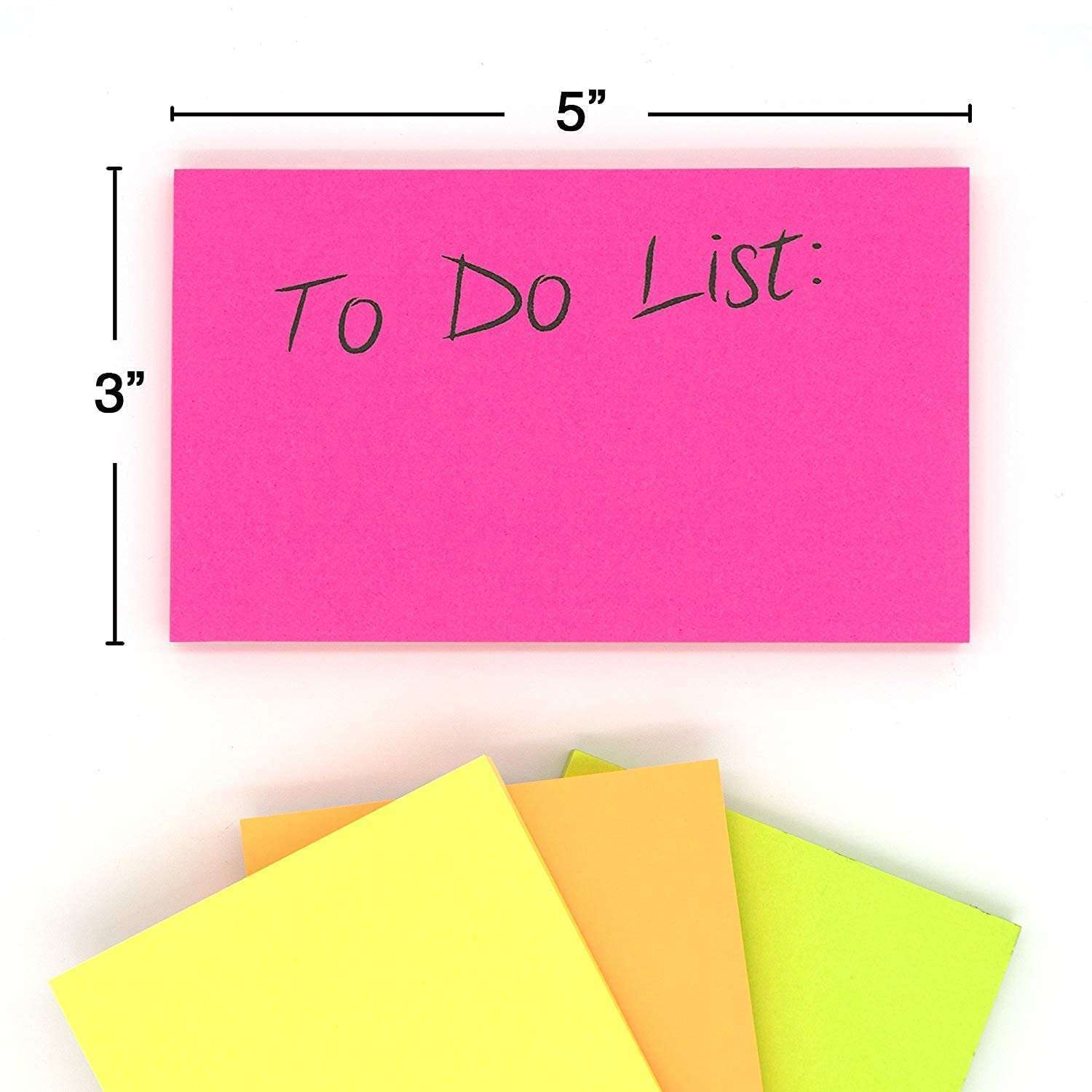 SCHUBERT Sticky Notes 3 x 4 Inch Pad 4 Colors (400 Sheets) 5