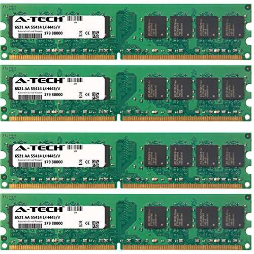 A-Tech 4GB KIT (4 x 1GB) for Dell XPS Desktop Series 210 (DXC061) 400 (DXP051) 410 (DXP061) 420 625 630 630i 700 (DXG061) 720 720 H2C. DIMM DDR2 Non-ECC PC2-6400 800MHz RAM Memory.
