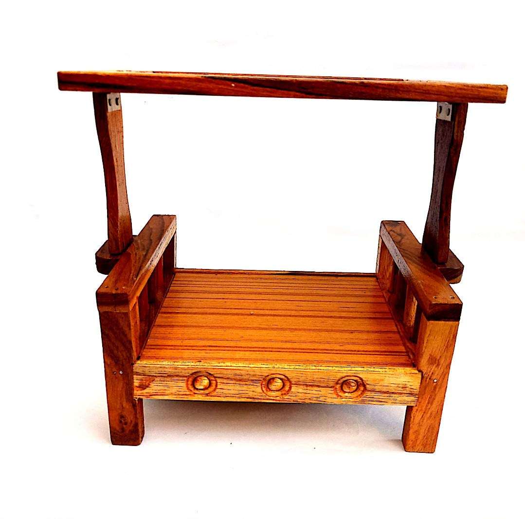 Laddu Gopal Mosquito net Bed Wooden Very Good qwality Washable Bed (Size 4 to 6 No) 2