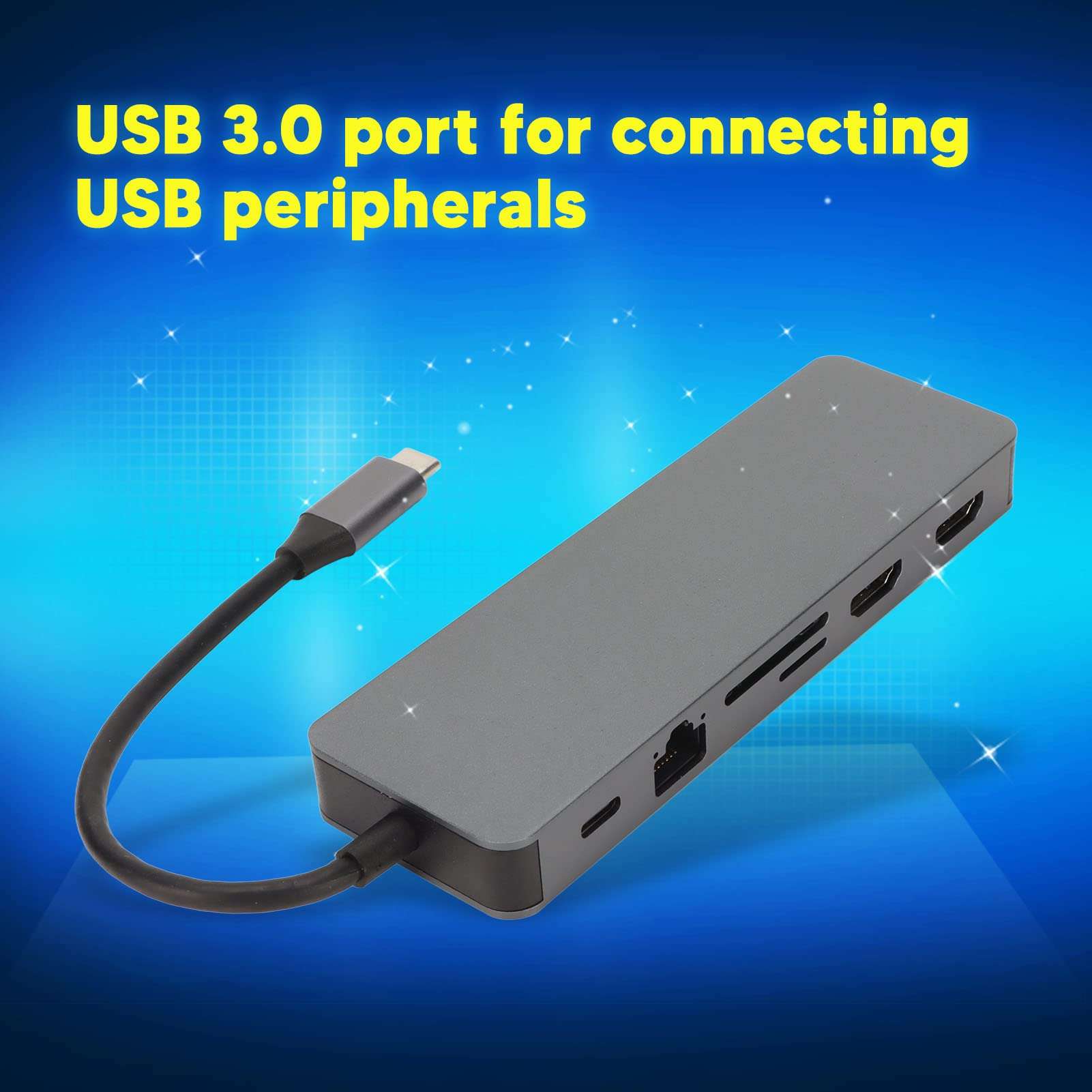 13 in 1 USB C Hub Grey 100W High Speed Charging USB C Docking Station Multiport USB C Adapter Hub USB C Splitter for Keyboard Mouse 6
