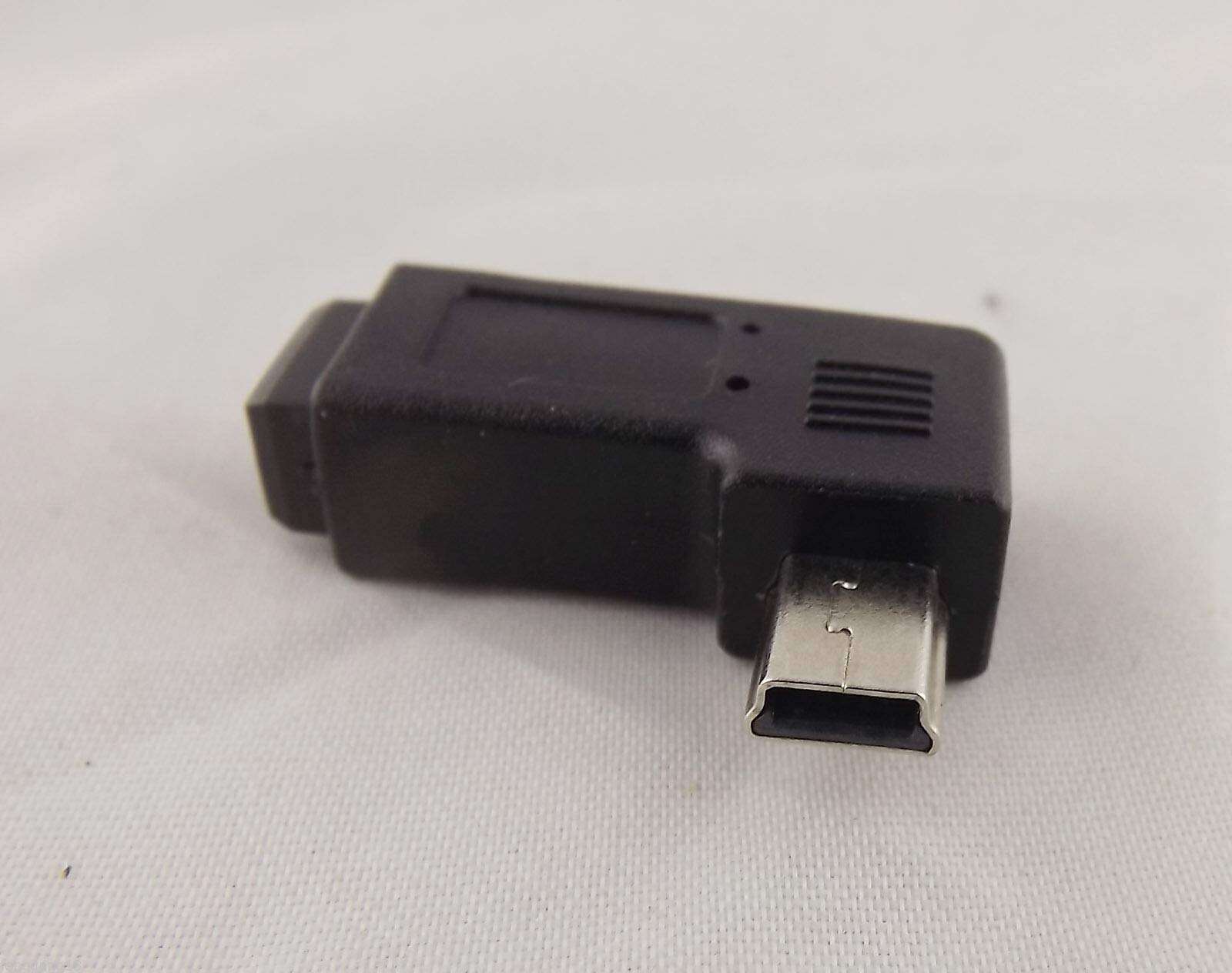 Connectors 10pcs USB 2.0 Mini 5 Pin Male to Mini 5 Pin Female M/F Left Angle Adapter Connector - (Cable Length: 0, Color: Black) 4