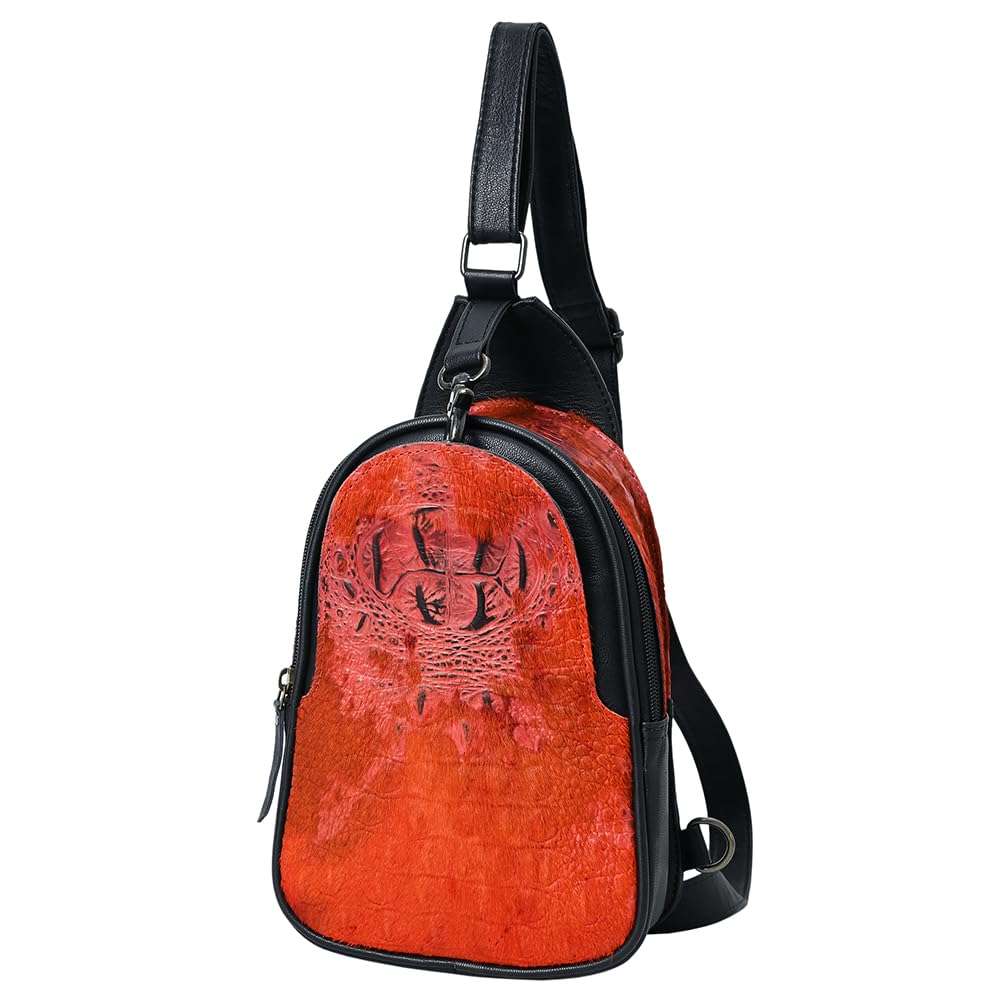 American Darling ADBG1538 Sling Crocodile embossed Genuine Leather women bag western handbag purse 1