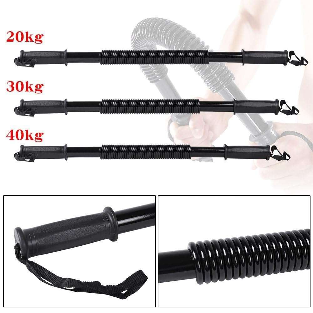 Toriox Professional Heavy Duty 20/30/40 kg Power Twister Bar | Upper Body Strength Training Workout | Spring Bar for Strength Training for Arm Builder (40 KG) 5