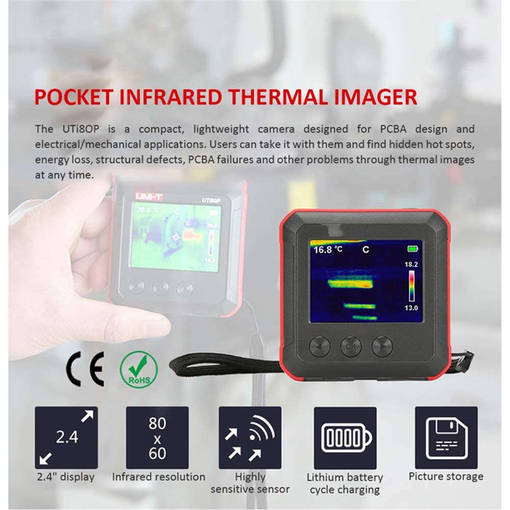 FAY Mini Infrared Thermal Imager,80 X 60 IR Resolution Thermal Camera with 2.0" Color Display Screen,Temperature Measurement Range -10〜400℃ 6