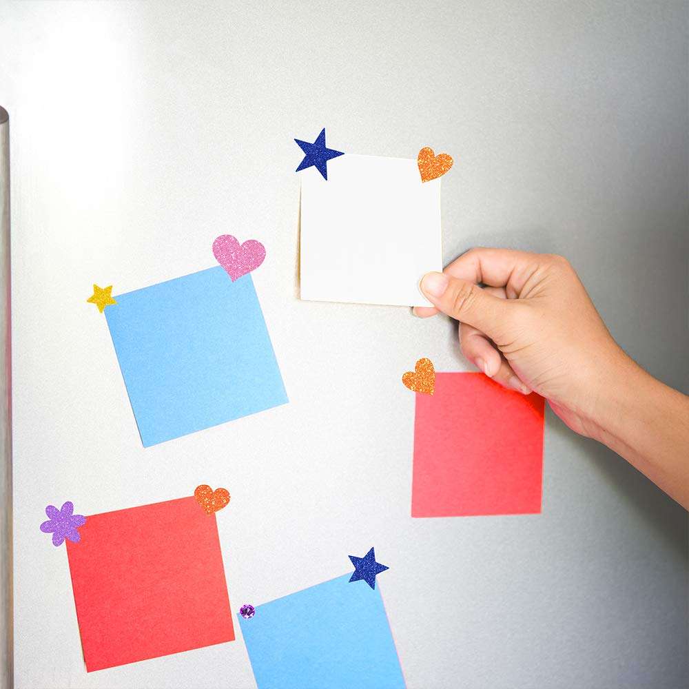 400 Pcs Assorted Foam Glitter Stickers Self Adhesive Foam Die Cut Alphabet Letters Numbers Punctuation Mark Star Heart Flower Foam Craft Shapes EVA 1" 1.5" 2" for Classroom Fun Home Activities Kids 6