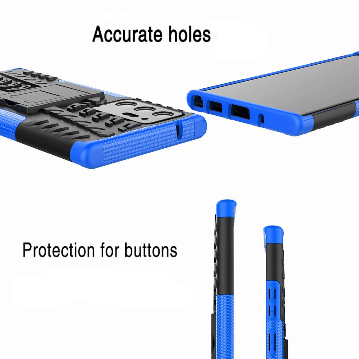 EVB for Samsung Note 20 Ultra Case,Galaxy Note 20 Ultra Case,[Shockproof] Tough Rugged Dual Layer Protective Case with Hybrid Kickstand Cell Phone Cover for Samsung Galaxy Note 20 Ultra 5G (Blue) 5