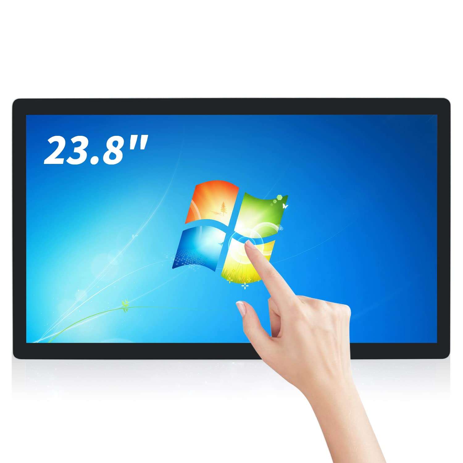 TouchWo 23.8 inch Touch Screen PC Monitor, Intel i3, 4GB RAM, 128G SSD, 16:9 FHD 1080P, Windows 10, Smart Board for Classroom, Meeting & Game, USB, VGA & HDMI Monitor 1