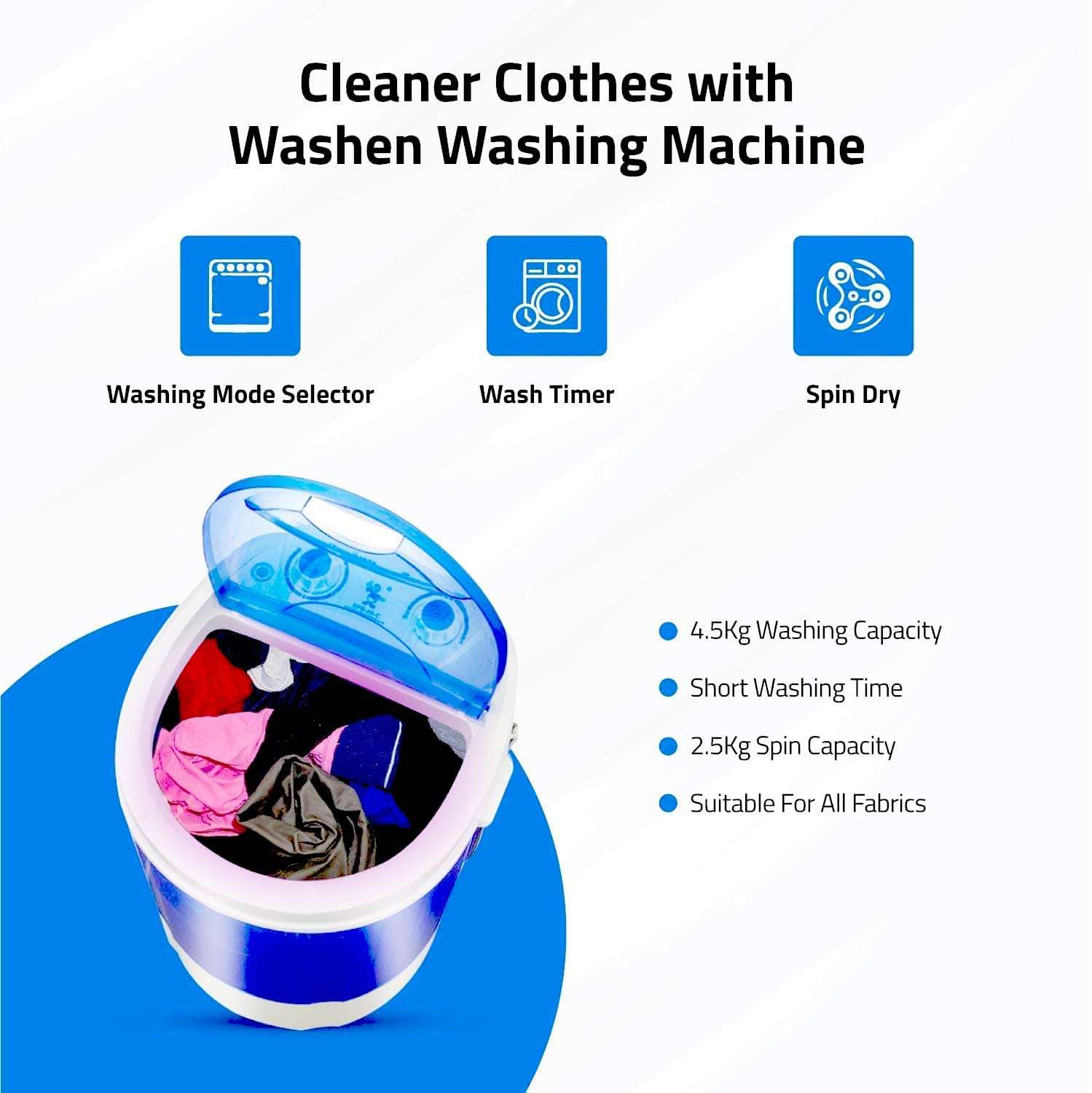 Hilton Electric 3 kg Single-Tub Washing Machine with Spin Dryer Portable Single Tub Washer - The Laundry Alternative Portable Clothes Washer Travel Washing Machine With Spin Dryer. (Berry Red) 6