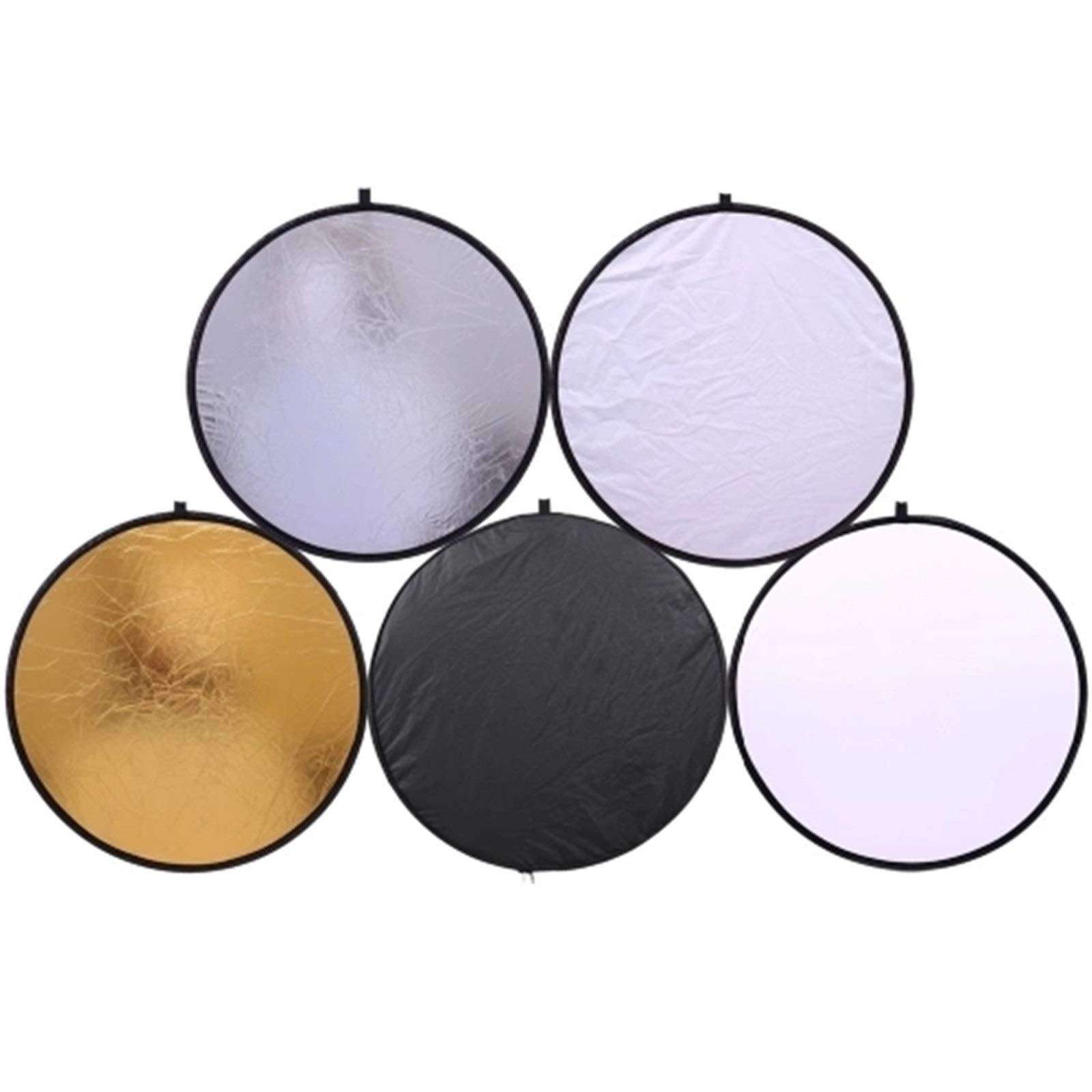 Reflector 32-Inch 80CM Portable 5 in 1 Photography Collapsible Multi-Disc Lighting Reflectors Foldable Round Multi Disc Light Reflector for Studio Photography Situation Photographic Reflector 1