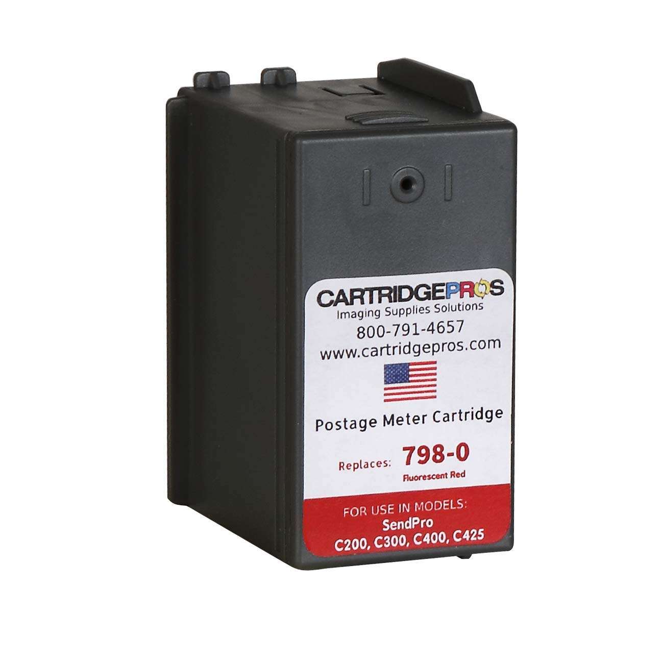 Made in USA - Compatible Replacement SL‑798‑0 Ink Cartridge for SendPro C200, C300 and C400 Postage Machines 1