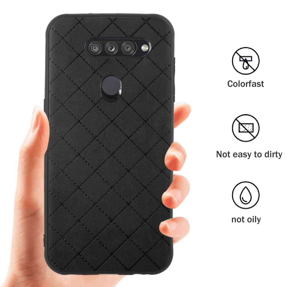 Phone Case for LG K50S Slim Soft Rubber Case,Shock Resistant Rugged Lightweight Flexible Anti-Slip Slim Fit Full Body Heavy Duty Protective Rubber Phone Cover for LGK50S K 50 S K50 50S Men Black 6