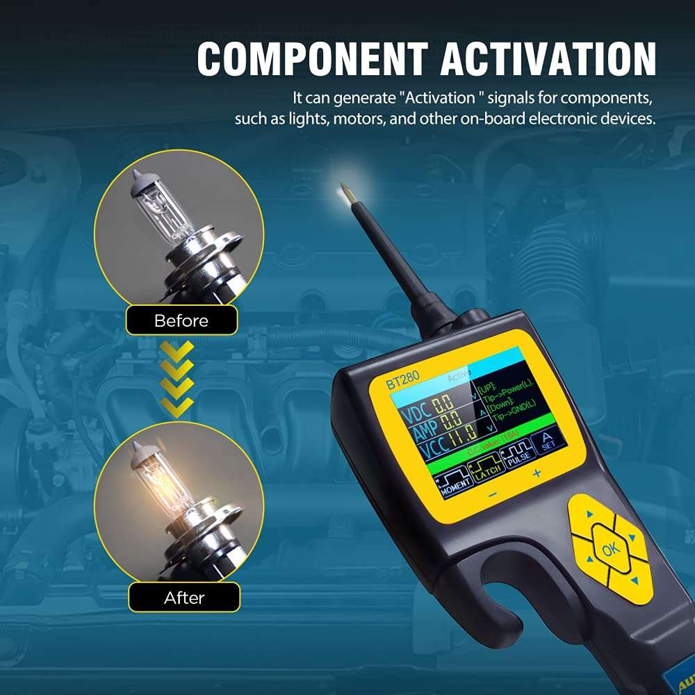 BT280 Car Digital Multimeter Mode Electrical Tester, Automative Circuit Tester Power Probe Kit,The Newest Generation Intelligent with 2.4-inch Large-Size LCD Screen Display (9V-30V) 6