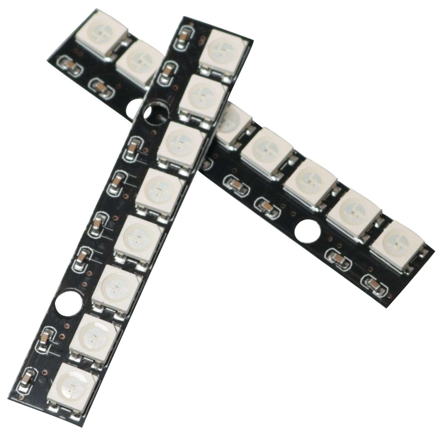 PZRT 2PCS 8 Bit WS2812 Built-in Driver Full Color Light Development Board for Shaped Screen Light Painting Bedroom Bedside Flexible Strip Combination Decorative Lighting Black 4