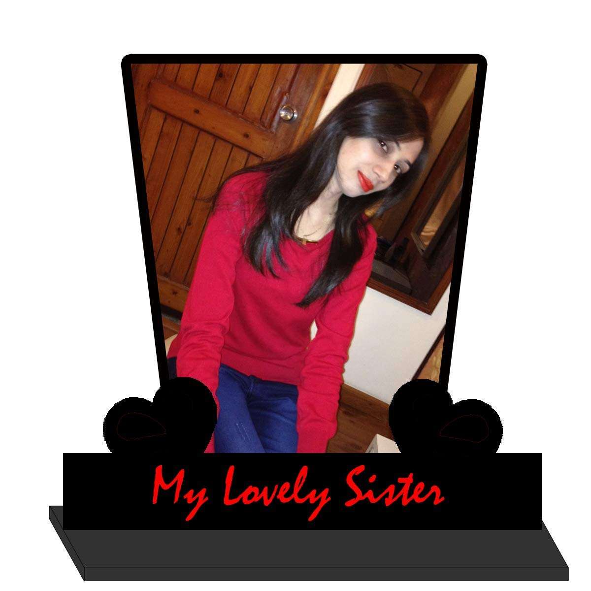 Express-O-Board Rakshabandhan Personalised Gift Lovely Sister Cutout Stand on PVC Board (11 in x 12 in) 1