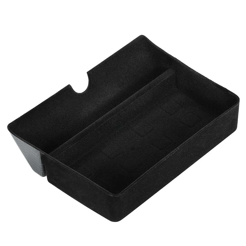 Negaor Storage Bin Carbon Fiber Center Console Drawer Tray Compatible with Tesla Model S/X 2012-2019 DC1 5