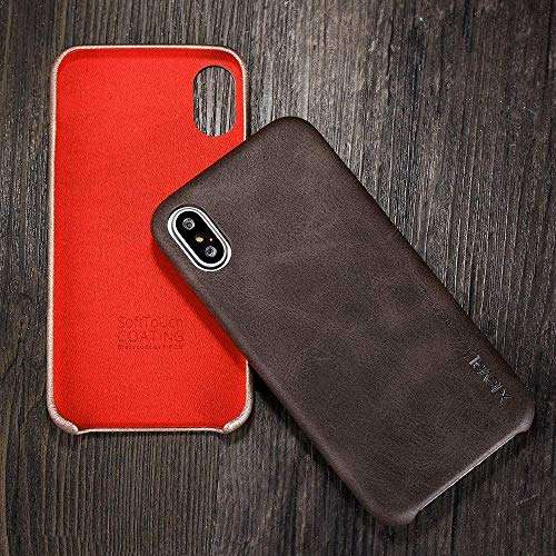 X-level iPhone Xs MAX Case Premium PU Leather [Vintage Series] Slim Fit Ultra Light Soft Touch Protective Mobile Cell Phone Back Cover Case for iPhone Xs MAX(2018) 3
