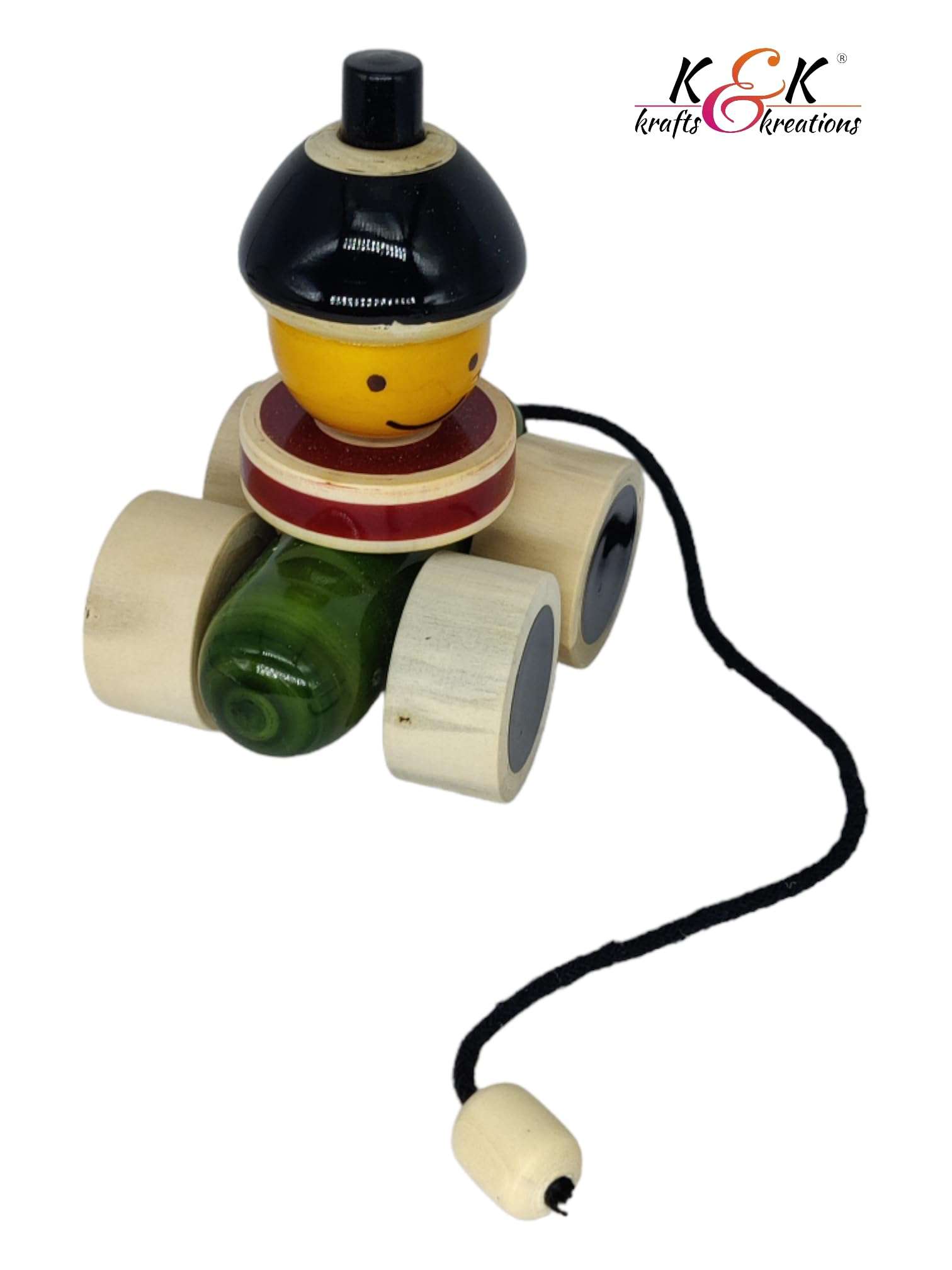 K&K Krafts & Kreations Wooden Police Toy Car 4