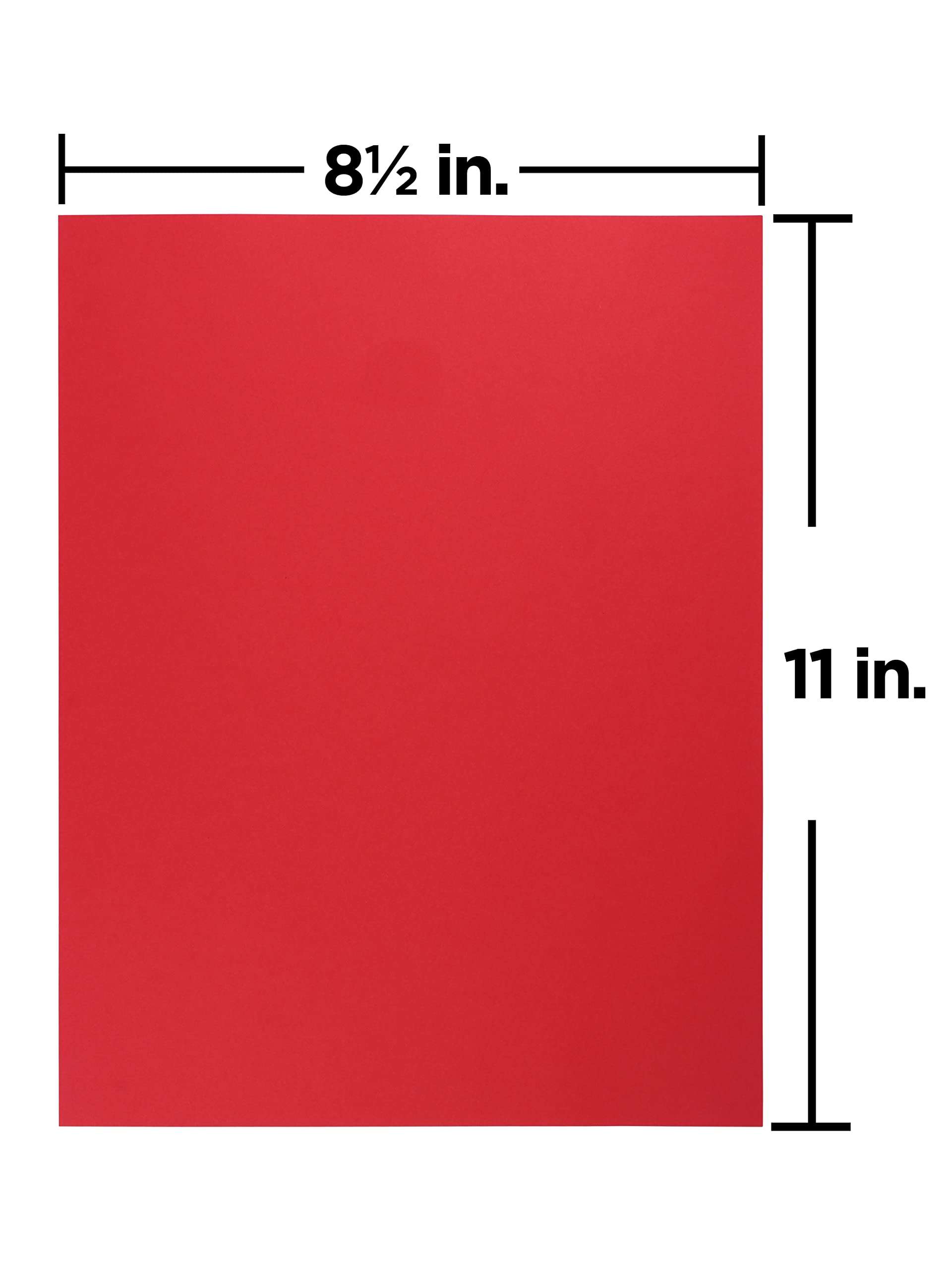 JAM PAPER Colored 24lb Paper - 90 gsm - 8.5 x 11 - Red Recycled - 50 Sheets/Pack 5