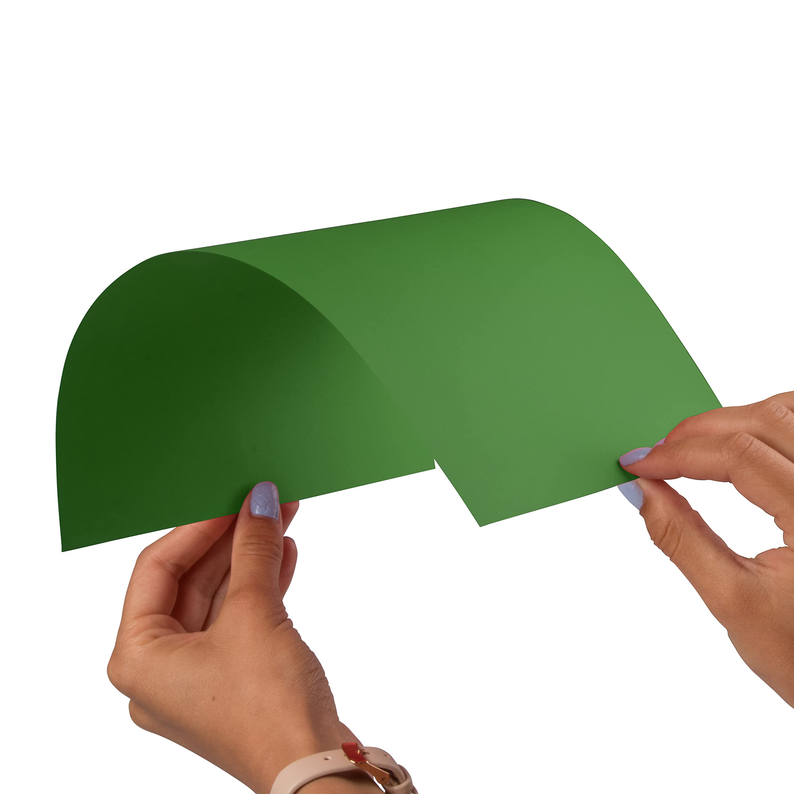 JAM PAPER Colored 24lb Paper - 90 gsm - 8.5 x 11 - Green Recycled - 50 Sheets/Pack 5