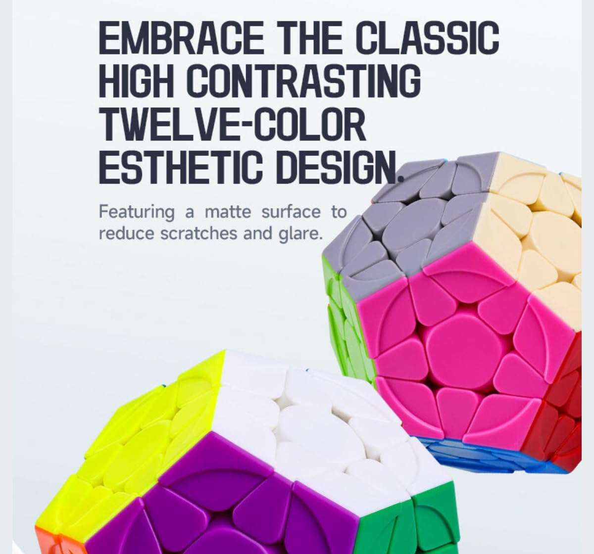 Cubelelo Drift Megaminx v2 Cube (New Improved Version) | 12-Sided Fun and Challenging Puzzle with Ridge Design | Smooth Turning Dodecahedron | Perfect for Speed-Cubing | Ideal for Kids & Adults 5