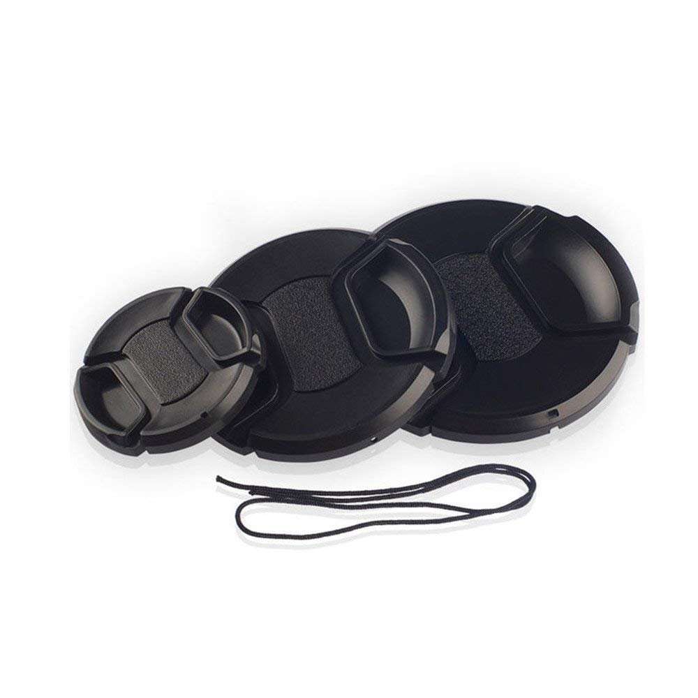 Julyimage 1pcs Universal Center Pinch Snap-on Front Lens Cap with Cord 37mm 40.5mm 43mm 46mm 49mm 52mm 58mm 62mm 67mm 72mm 77mm 82mm for Canon Nikon Sony Pentax Olympus Fuji Camera (37mm) 3