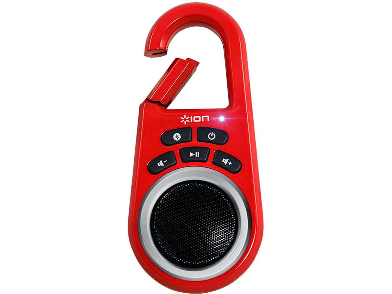 ION Clipster Ultra-Portable Bluetooth Speaker with Built-In Clip (Red) 1